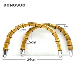 대나무 지갑 손잡이, 가방 만들기용 핸드백 손잡이, U 모양 교체, 로트당 한 쌍, 15.5cm 도매