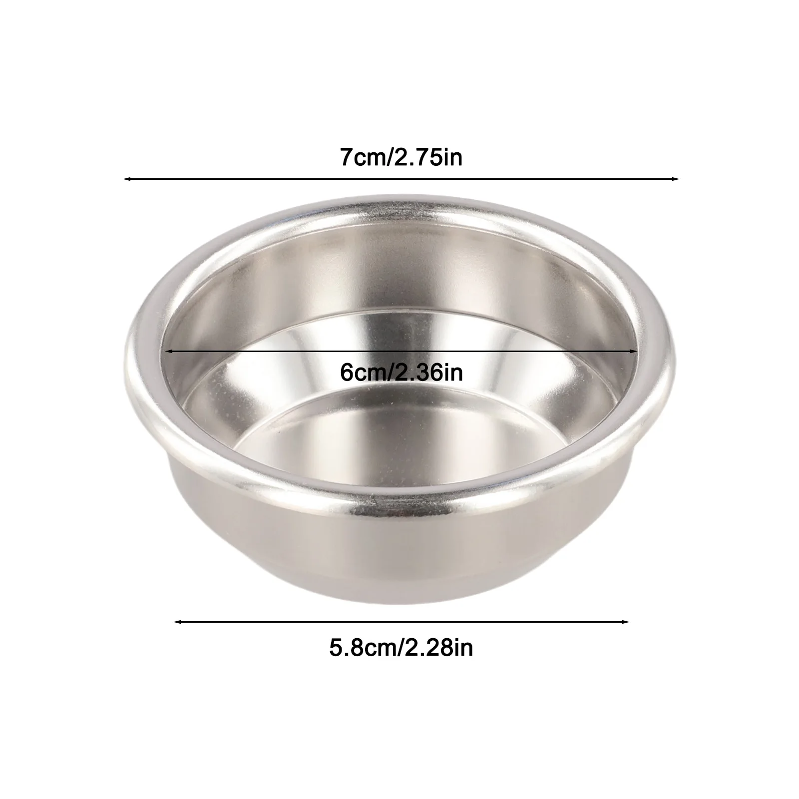 Gadgets Home Semi-Automatic Espresso Machines Tools Accessories Filter Bowl Kitchen Tool 1pc Stainless Steel Height 17mm Parts
