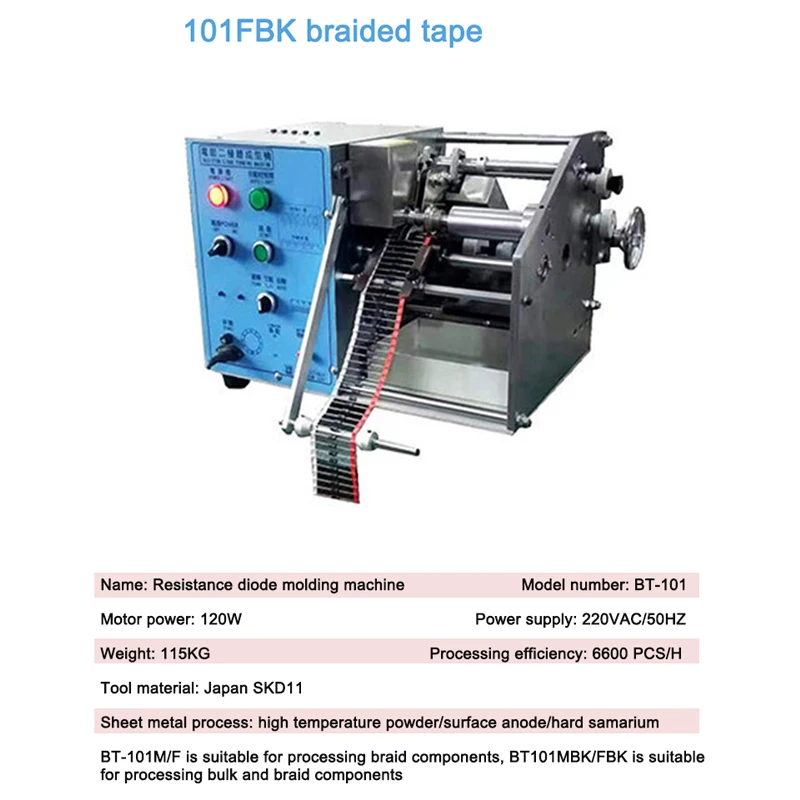 101FBK Desktop Electric Stainless Steel Forming Machine Resistance Wires Diodes Cutter DIY Tools Suitable For Braided Components