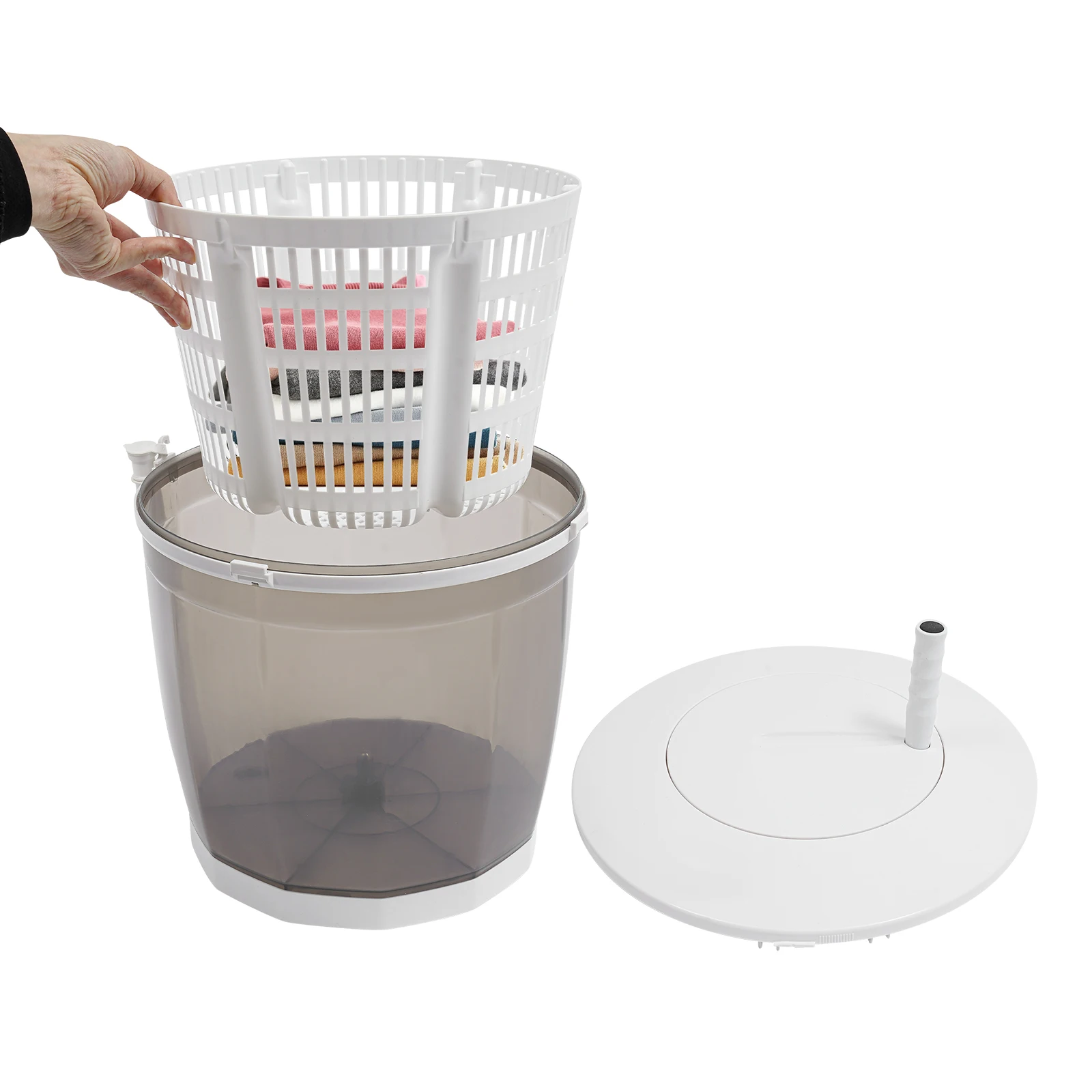 غسالة يدوية صغيرة، مجفف دوار، غسالة خارجية محمولة مناسبة لعناصر الملابس الصغيرة