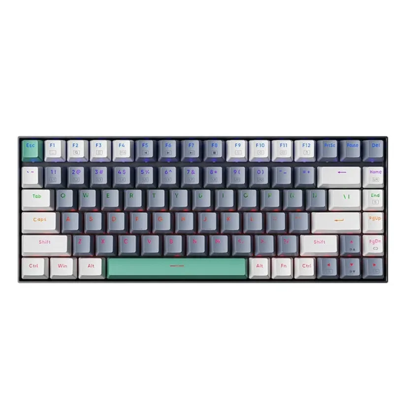 Wired Mechanical Keyboard 94 Keys RGB Backlight Splice Color Translucent Key Cap Full Key Hot-swappable Keyboard Electronics
