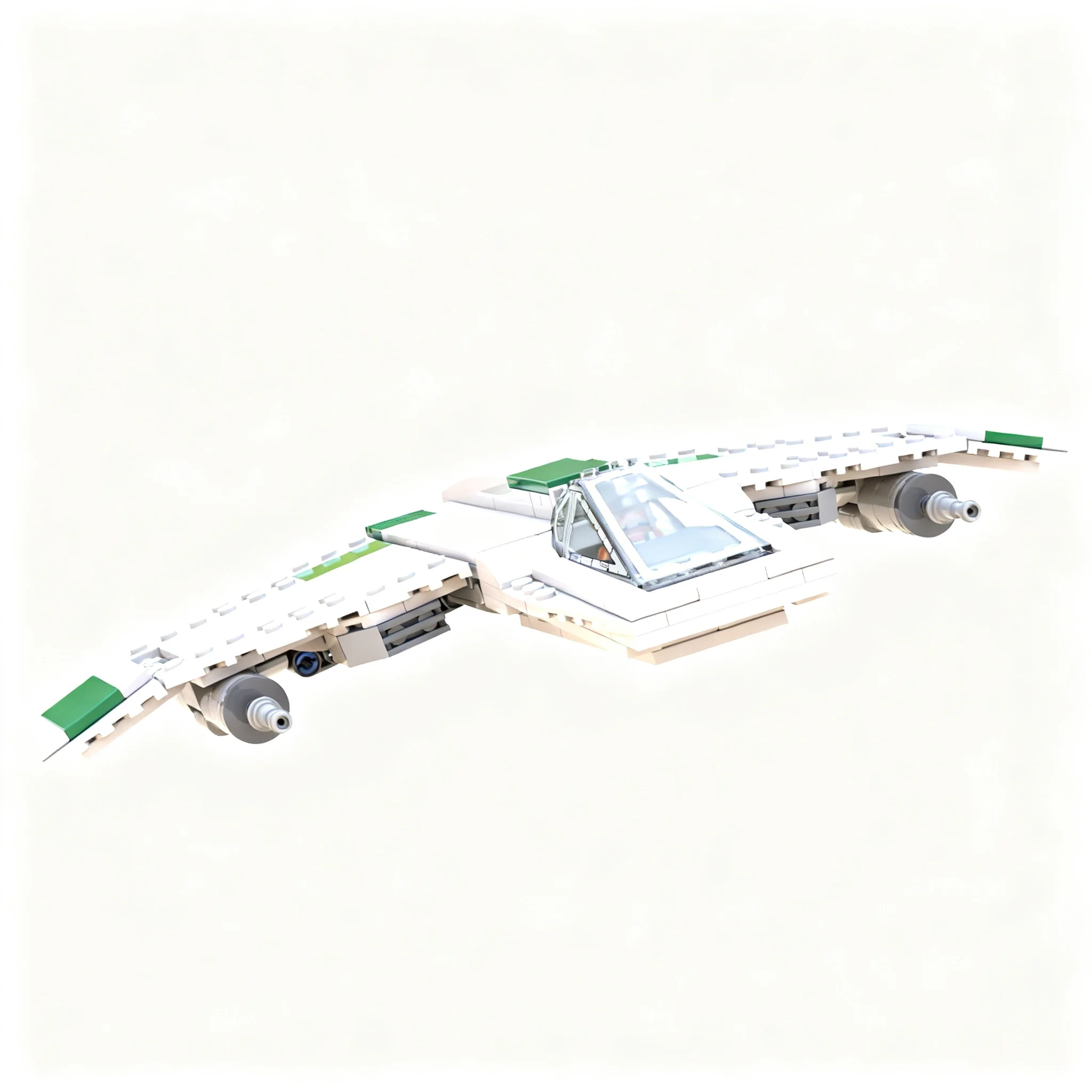 279pcs MOC Star Battle V Wing Airspeeder Green Squadron. Model Building Blocks Construction Assemble Birthday Art Collection