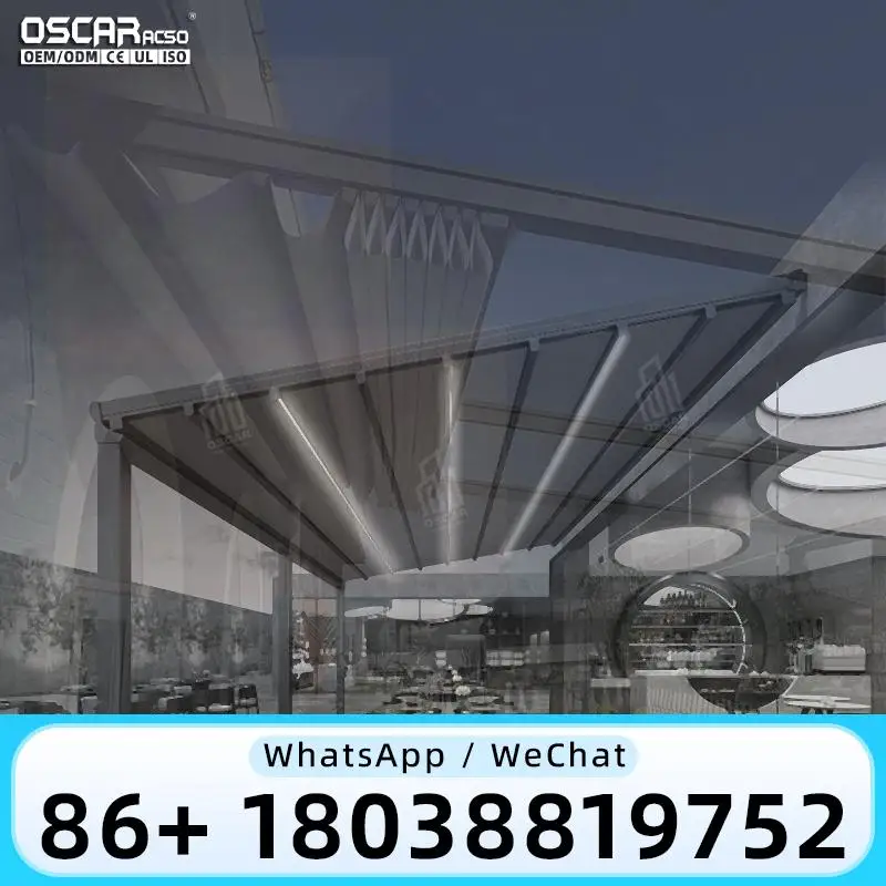 

HighQuality Outdoor Solar Retractable Roof Carport Canopy in Garden and Outdoor Areas Retractable Canopy Pergola