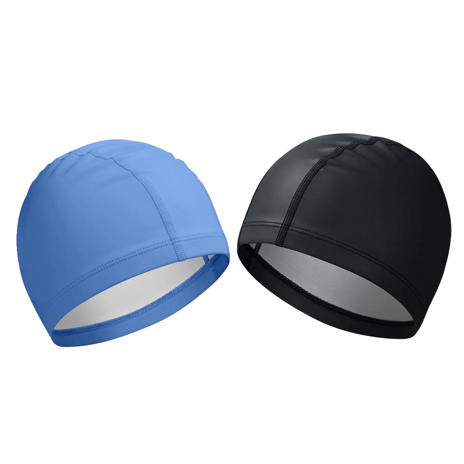 Swimming Cap Soft Comfortable Waterproof High Elasticity Universal PU Bathing Cap for Adults Swimming Equipment
