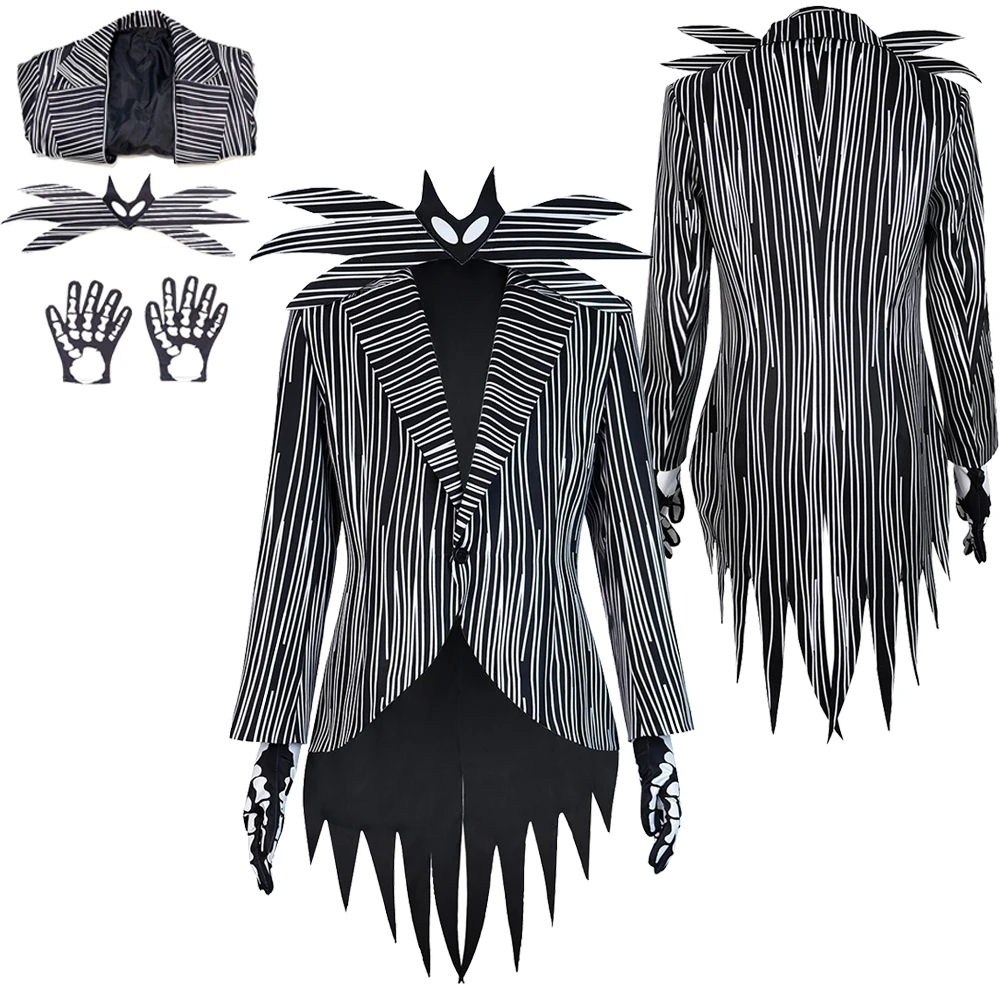 Jack-Smoking de Noël Cosplay Costume, Déguisement pour Garçons, Adultes, Halloween, Carnaval, ixTrempée