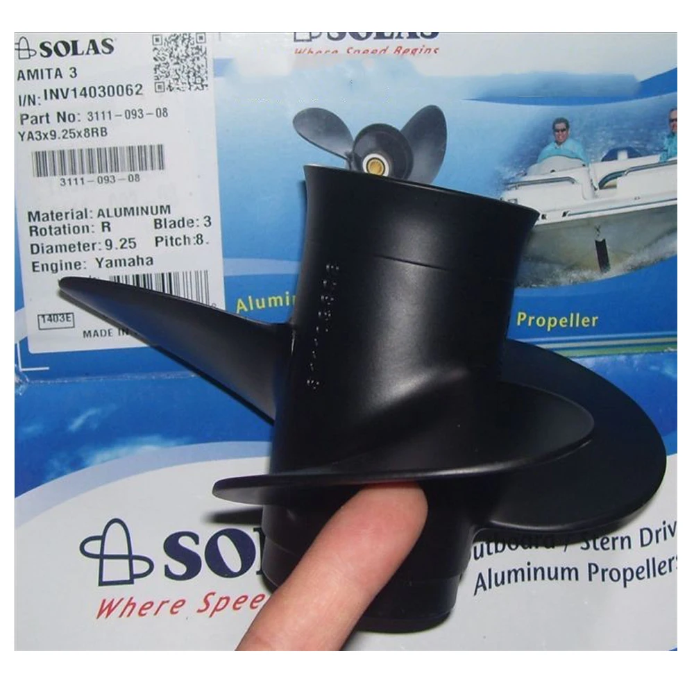 Quality Aluminum Propeller  for Yamaha  Hidea Hyfong Hanghai 9.9-15hp  outboard motors  Model No.9 1/4X9 (9.25X8)