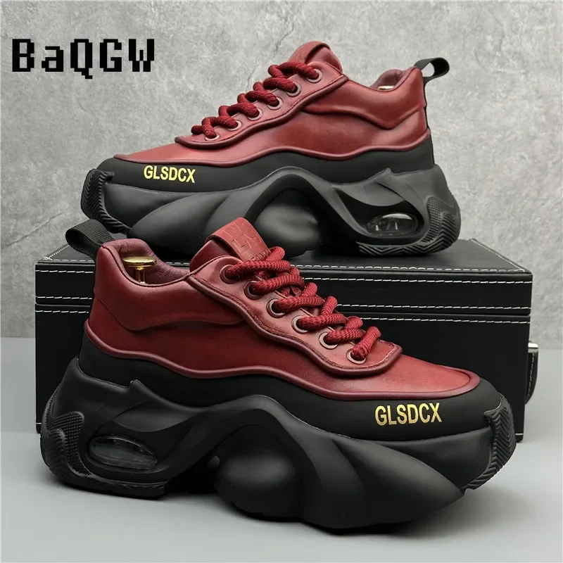 Designer Style Men Shoes Autumn Winter Comfortable Men\'s Thick Platform Sneakers Fashion Casual Shoes Sports Trainers Tenis