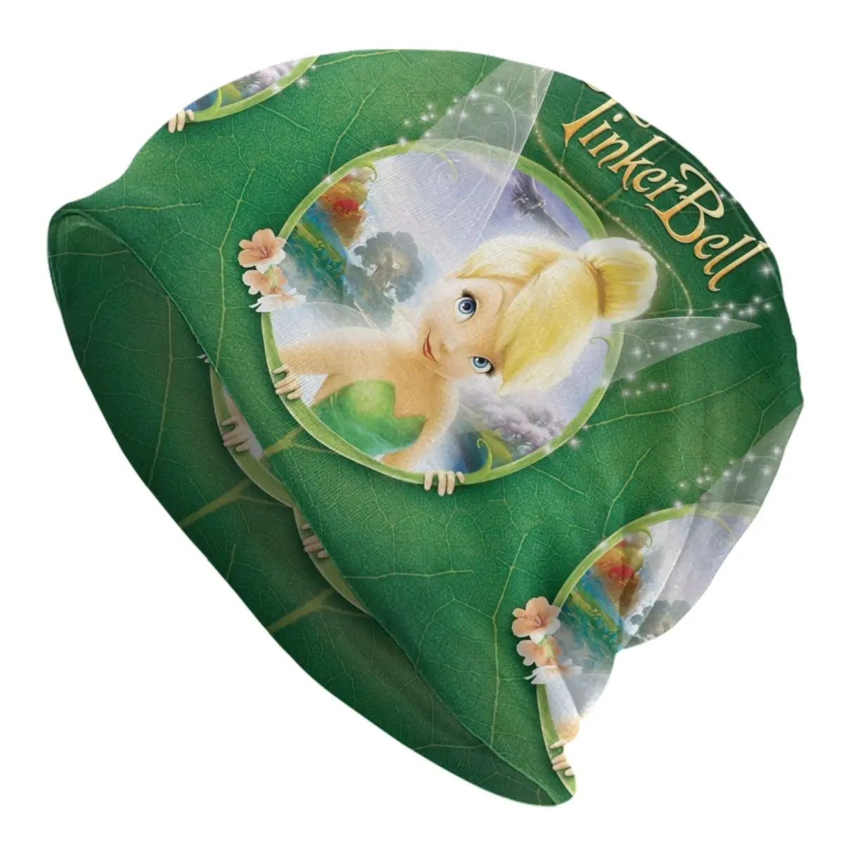 

Cartoon Tinker Bell Fairy Skullies Beanies Caps Unisex Winter Warm Knit Hat Women Men Cool Adult Bonnet Hats Outdoor Ski Cap