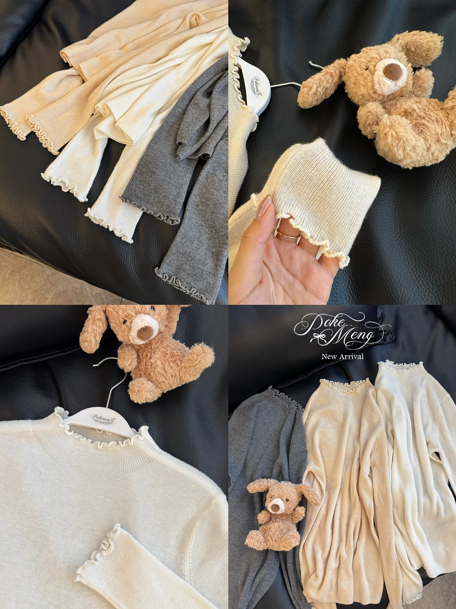 

Женская вязаная шерстяная термокофта Pokemeng с высоким воротником, свободного кроя, с длинными рукавами, для осени