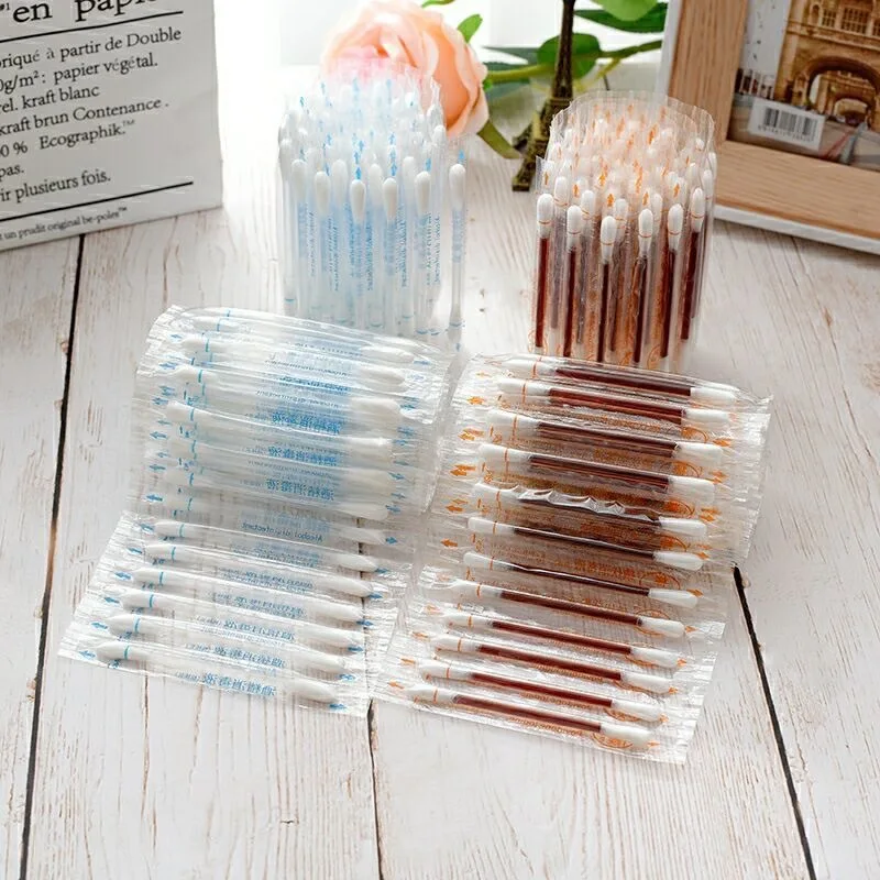 500 PCS Disposable Iodophor ผ้าฝ้าย Swabs สําหรับ Home ฆ่าเชื้อผิวบาดแผลทารกฆ่าเชื้อพกพาไอโอดีนผ้าฝ้าย Swabs