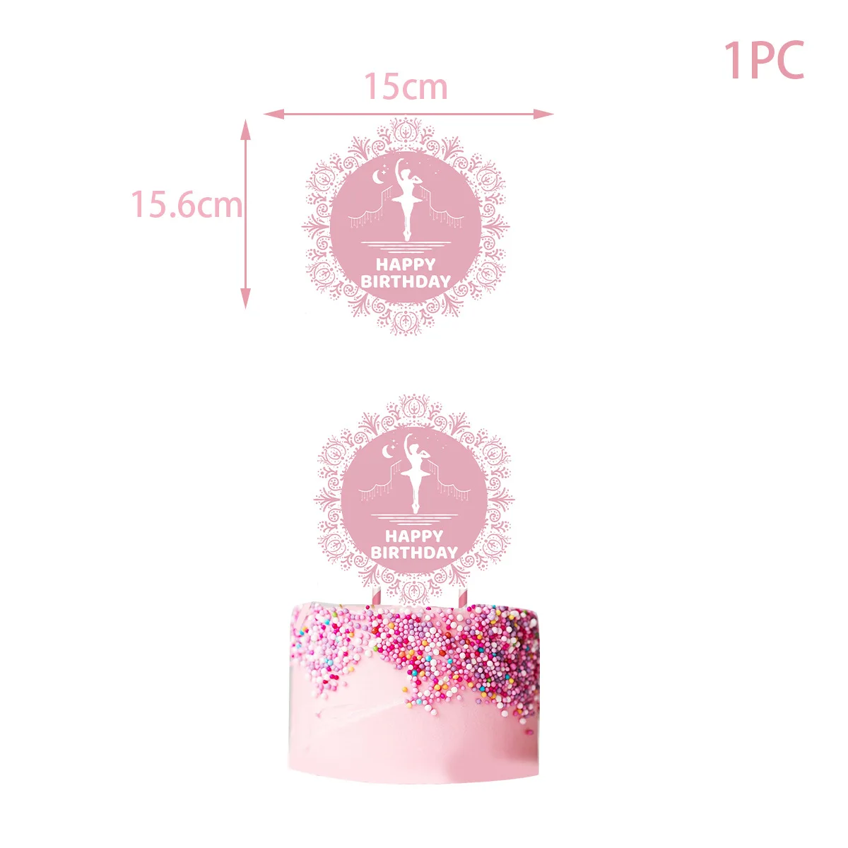 Pink Swan Ballet Dancer Girl Theme Birthday Party Disposable Tableware Ballerina Crown Balloon Backdrop for Princess Girl Gift