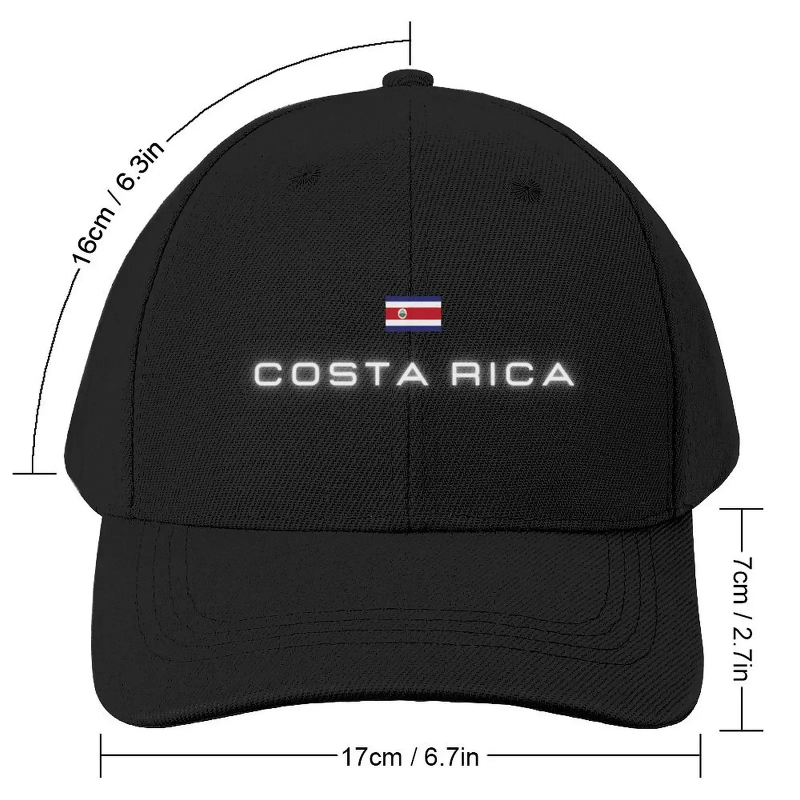 Boné de beisebol com bandeira da Costa Rica, chapéu de pai, marca de luxo, praia, hip hop, beisebol para homens e mulheres