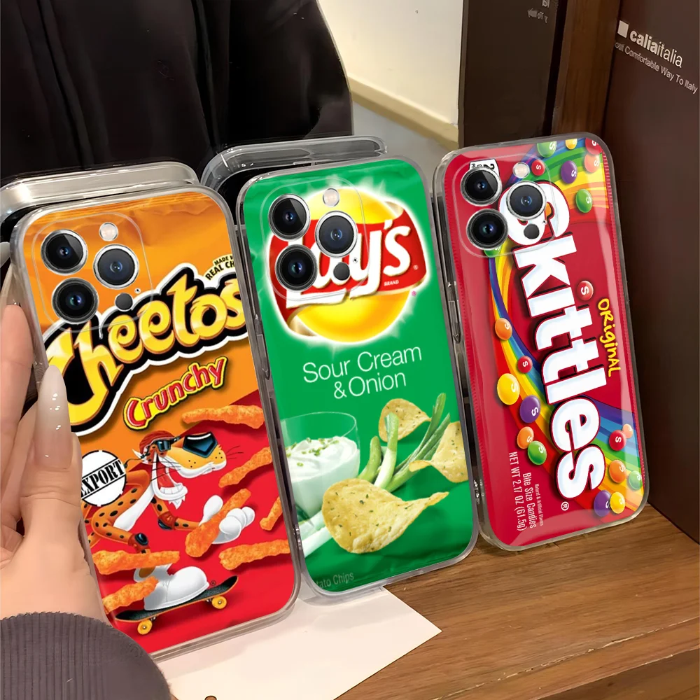 Snacks Chocolate Biscuit Milk  Phone Case For iPhone 16 15 14 11 12 13 Mini Pro XS Max Cover 6 7 8 Plus X Funda Shell