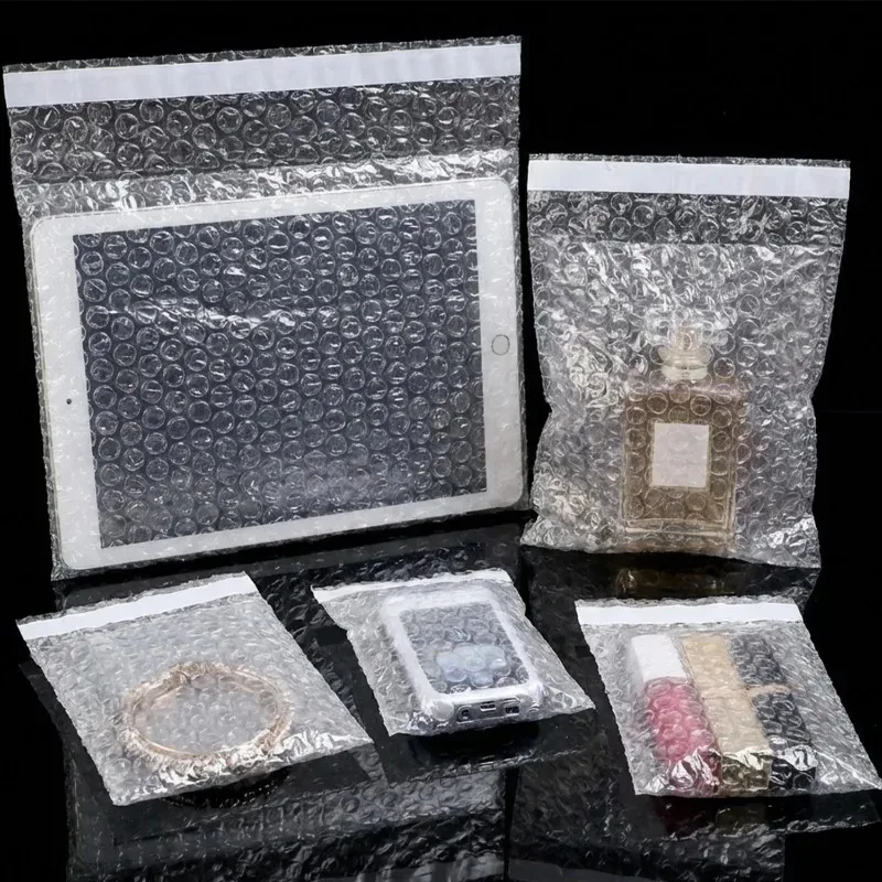 شفافة فقاعة البريدية الذاتي الختم البلاستيك للصدمات حقيبة شحن ذاتية اللصق فقاعة رغوة أكياس التعبئة حقيبة توسيد