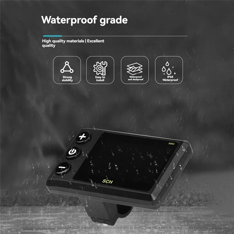 

S869 Electric Bicycle LCD Display 24V-72V Electric Scooter LCD Color Screen Meter For Mountain Bike LCD Meter SM5+2PIN