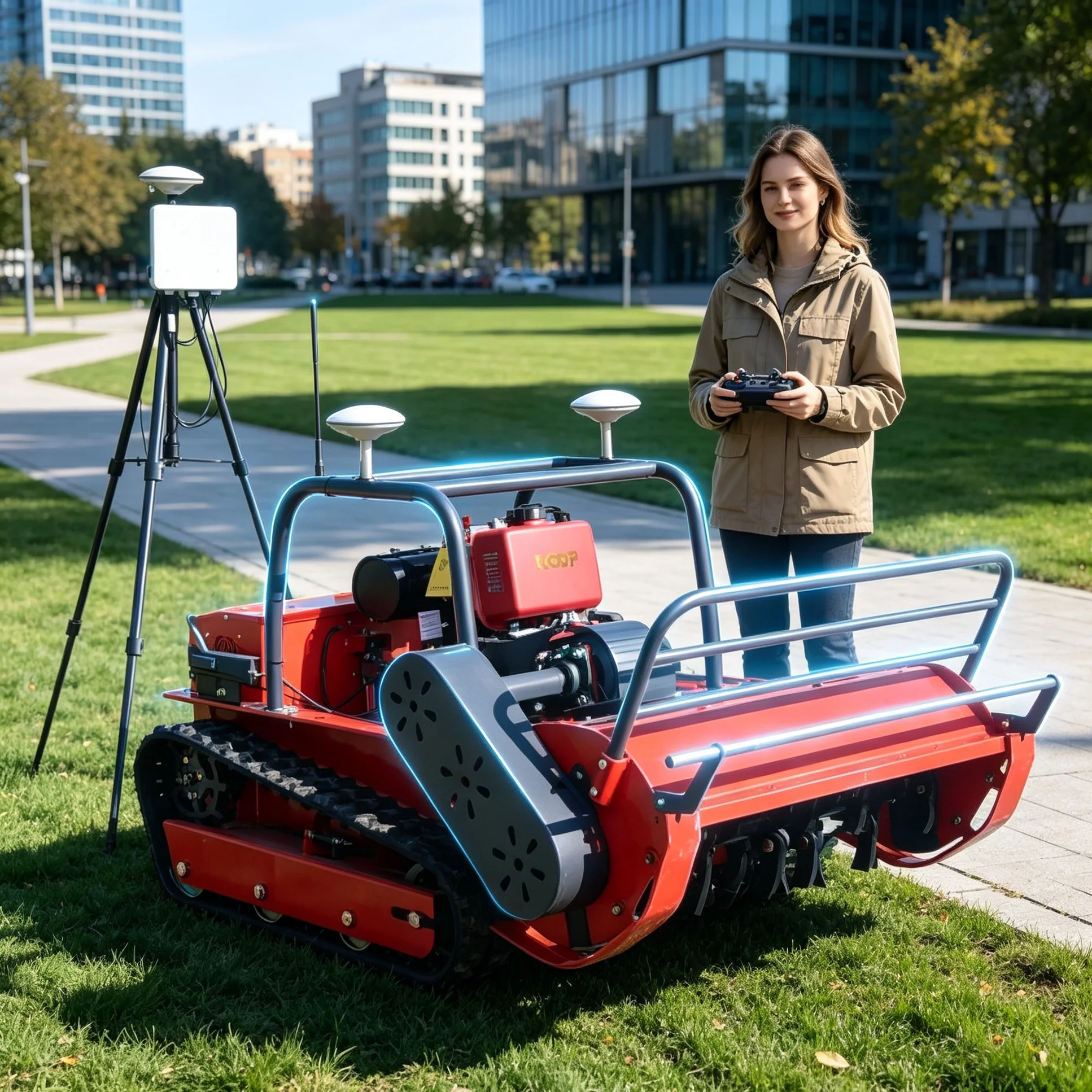 Customized High‑Accuracy GPS Lawn Mower, 800s Series, Remote Self‑Propelled, Anti‑Slip For Sloped Grassland
