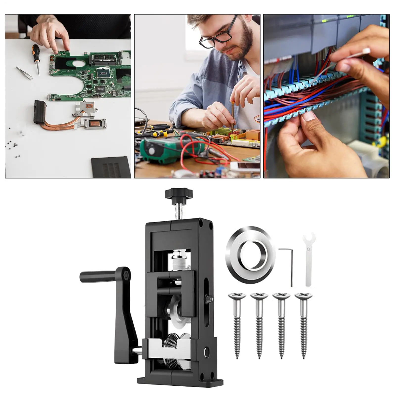 

Wire Stripper Manual Wire Stripping Tool 1-25mm Portable Electric Drill Powered Copper Scrap Wire Peeler Hand Crank Support Use