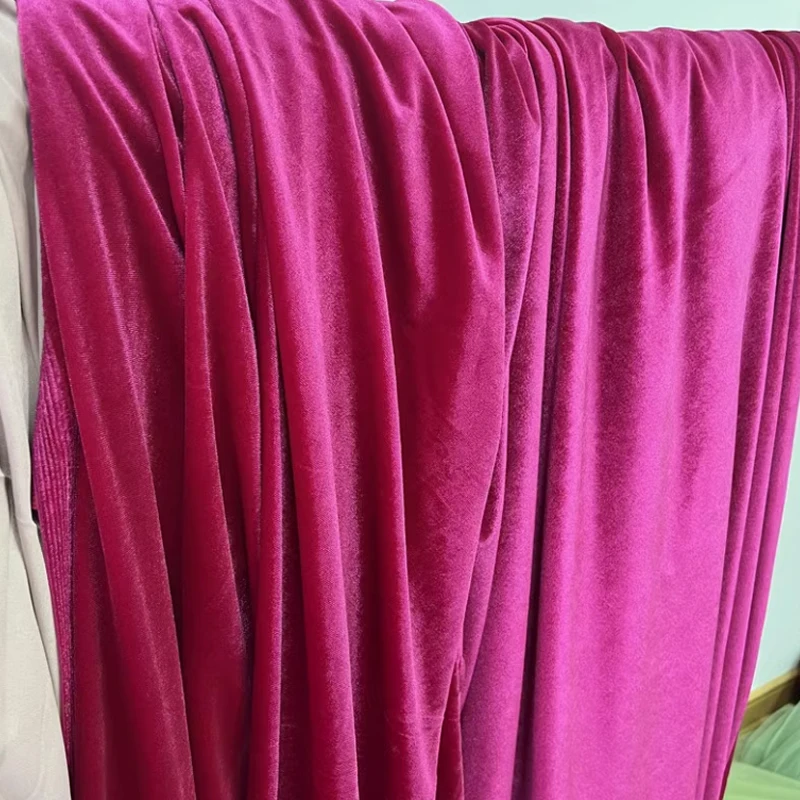 High Quality Velvet Fabric by Yard Formal Dress Backdrops Wedding Party Decoration Curtain Cloth Drap DIY Sewing Material