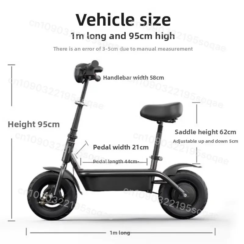 Mini Foldable Two Wheel Electric Scooter, Portable Adult Scooter, Parent-child Electric Pedal Scooter for Men & Women