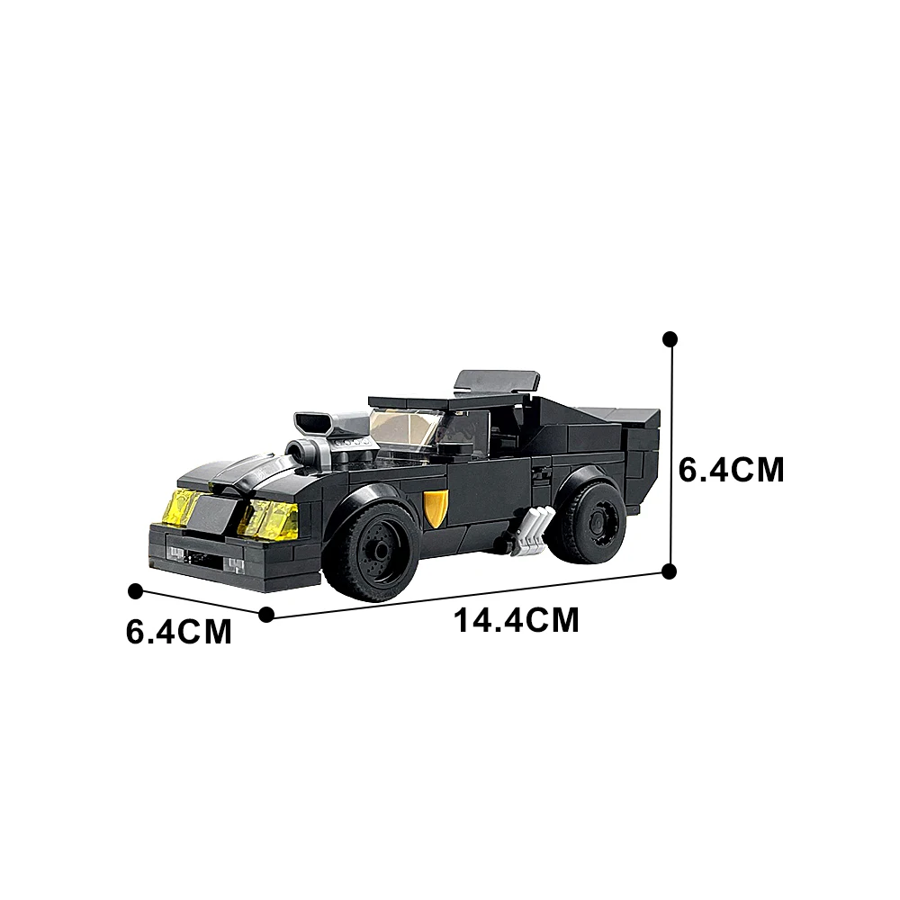 MOC 매드 맥스 포드 팔콘 추적 특수 자동차 빌딩 블록 모델, 영화 수정 레이싱 자동차 벽돌 조립 장난감, 생일 선물