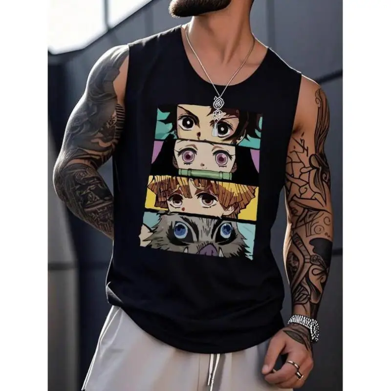 

Men's Printed Vest D 35580 TEMU Pure Color Casual Summer Autumn Sle Seven Sve Length Sportswear Ensemble