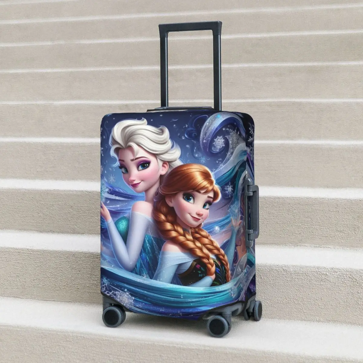 Frozen 2 Elsa Anna Princess Suitcase Cover MINISO 2024 New Princess Series Fun Travel Protection Luggage Case Holiday