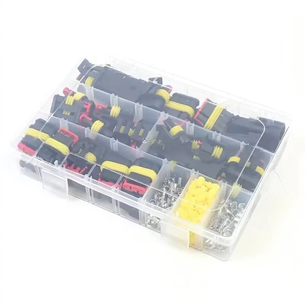 Ratchet Crimping Plier Tool With Waterproof Terminal Connectors For Automotive Electrical Circuit Repairing