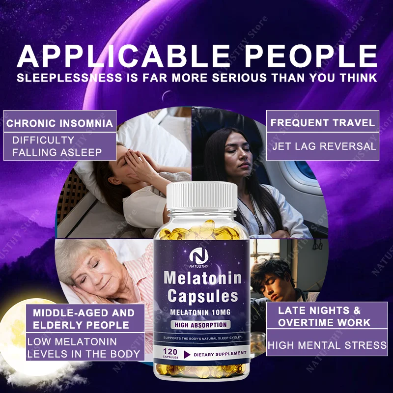 Melatonin 10mg Capsules - Deep Sleep Aid Formula - Image 5