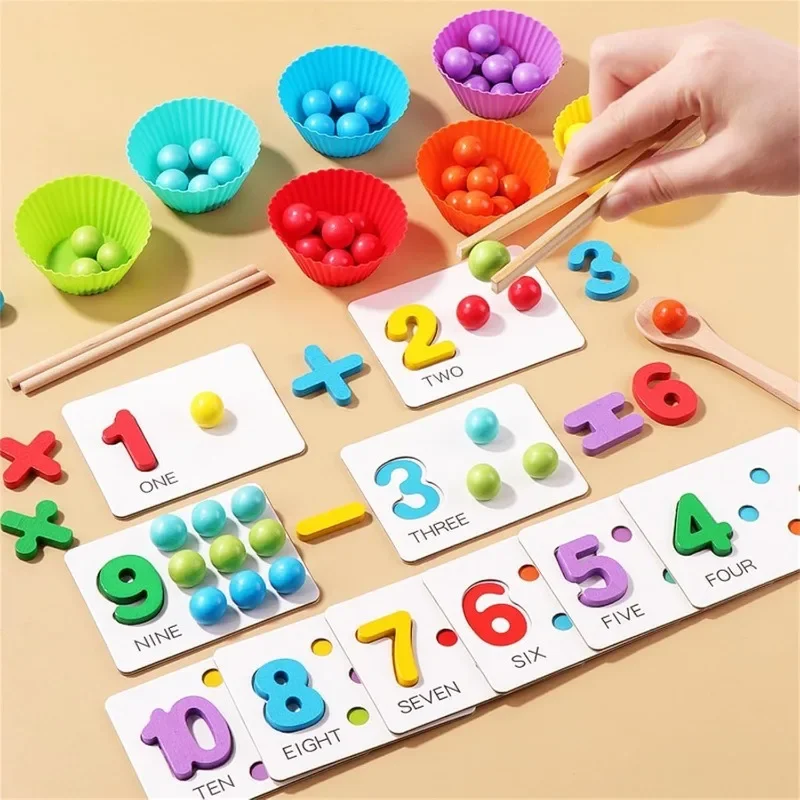 Montessori Arithmetic Math Toy Set - Silicone Digital Learning Stimulates Creativity and Introduces Early Math Concepts in Fun