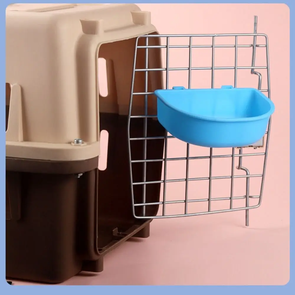 Portable Plastic Dog Hanging Bowl Durable Cat Dog Food Pet Feeding Bowl Cheap Plastic Dog Cage