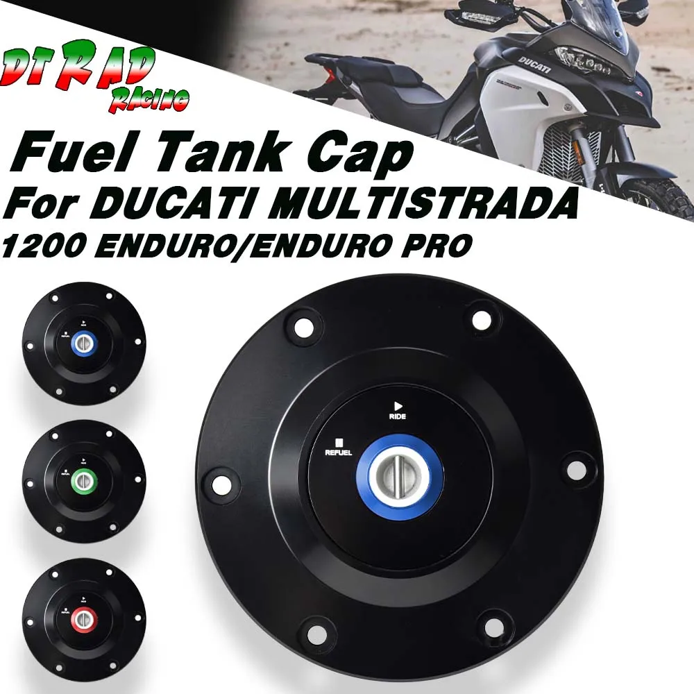 Motorcycle Oil Fuel Tank Cover With Key Lock Engine Gasoline Cap For DUCATI MULTISTRADA 1200 ENDURO 2016-2018/ENDURO PRO 2018