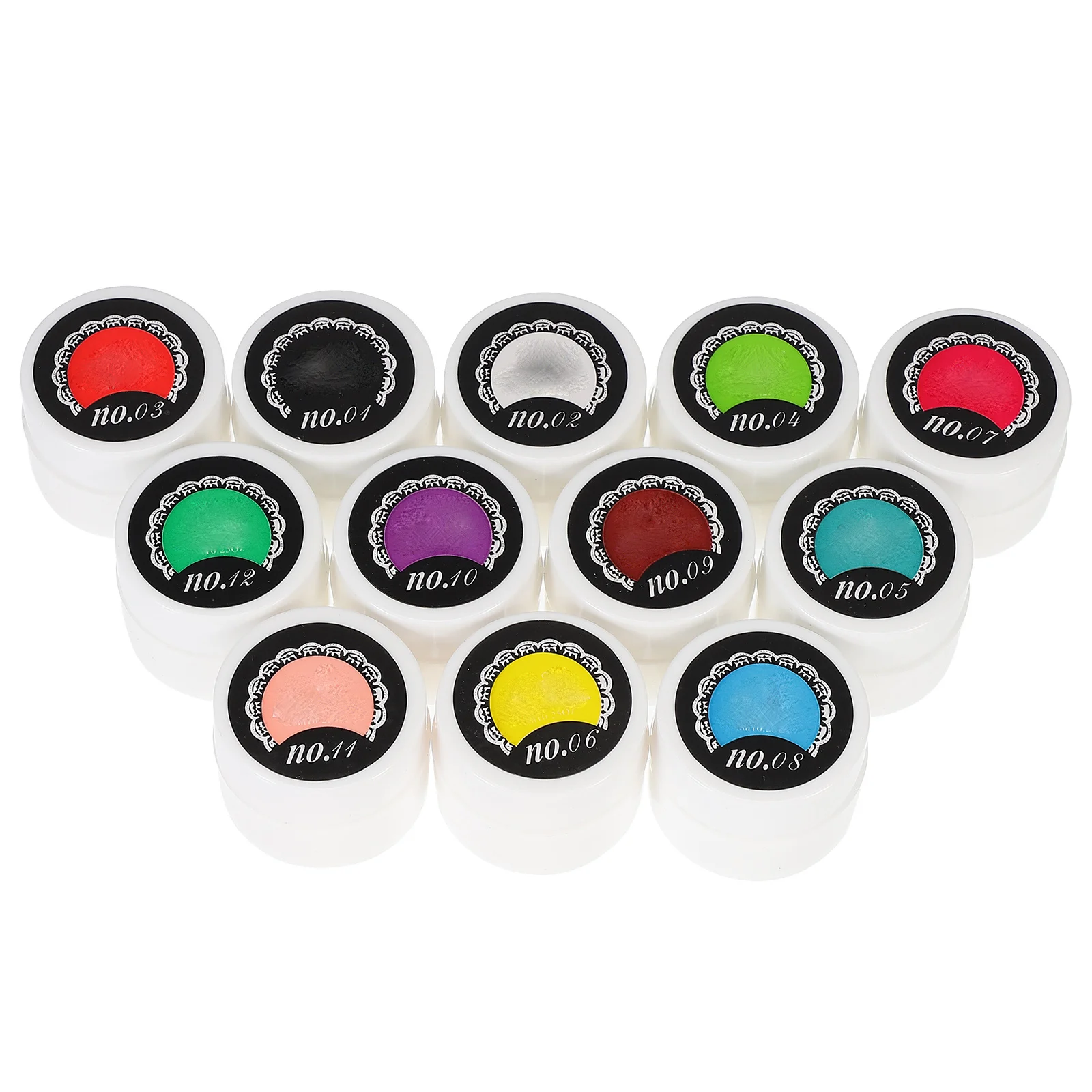 

12 Pcs Nail Kit White Polish Manicure Holder Varnish Home Salon Modeling Gel for Nails Decoration Kits Color Display