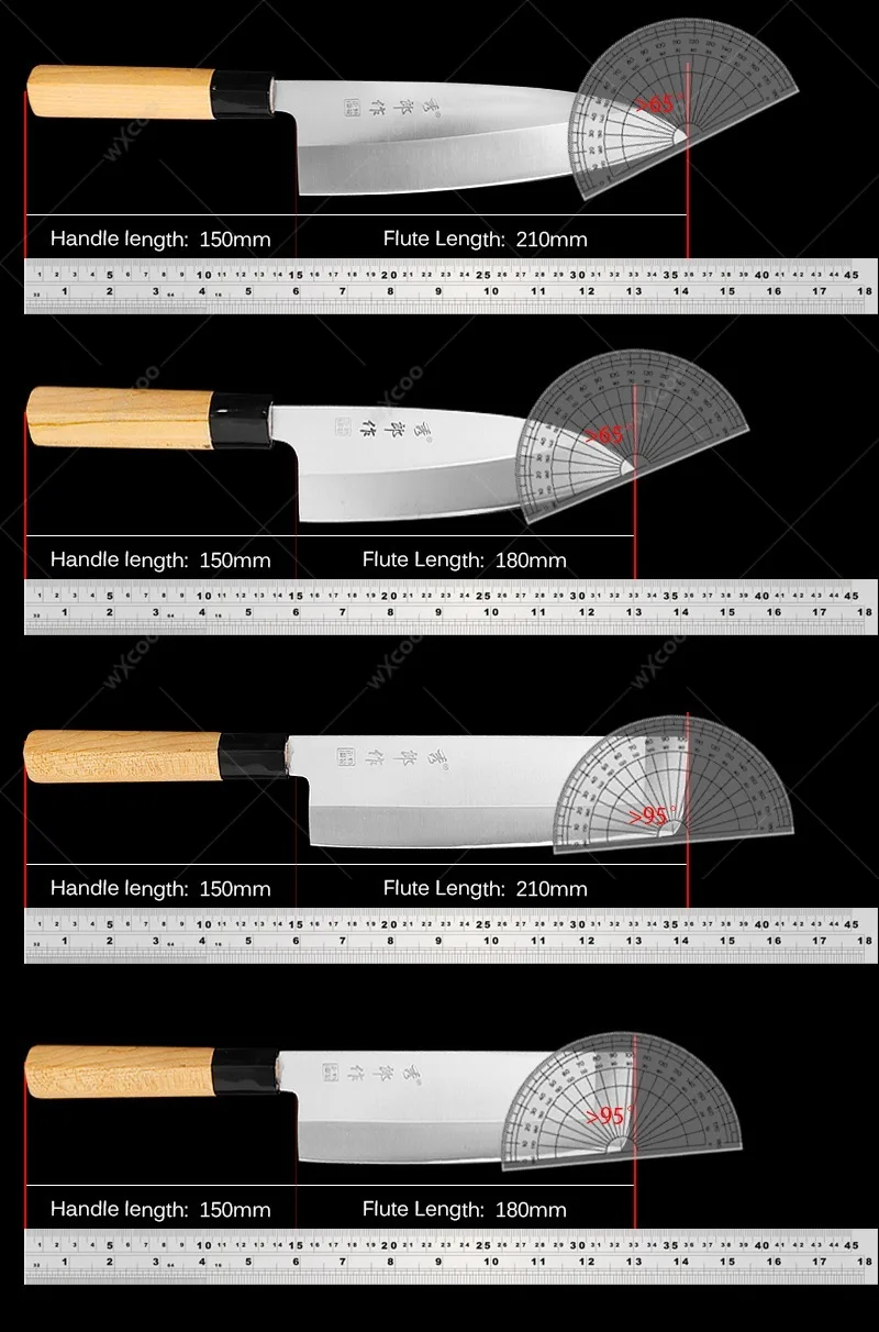 Stainless Steel Filleting Knife Professional Japanese Sashimi Knife Sushi  Salmon Slicing Raw Chef Knives Meat Butcher Cleaver