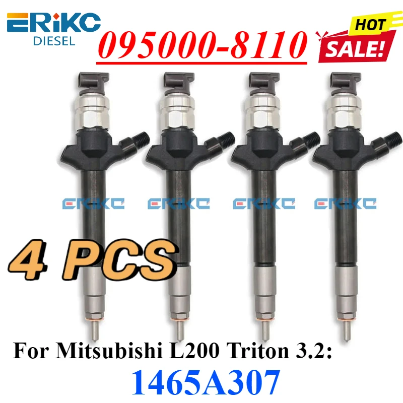 

4 шт. 095000-8110 новый дизельный топливный инжектор для Mitsubishi L200 Triton 3,2 1465A307 насадка для Впрыска Common Rail 095000-811 #