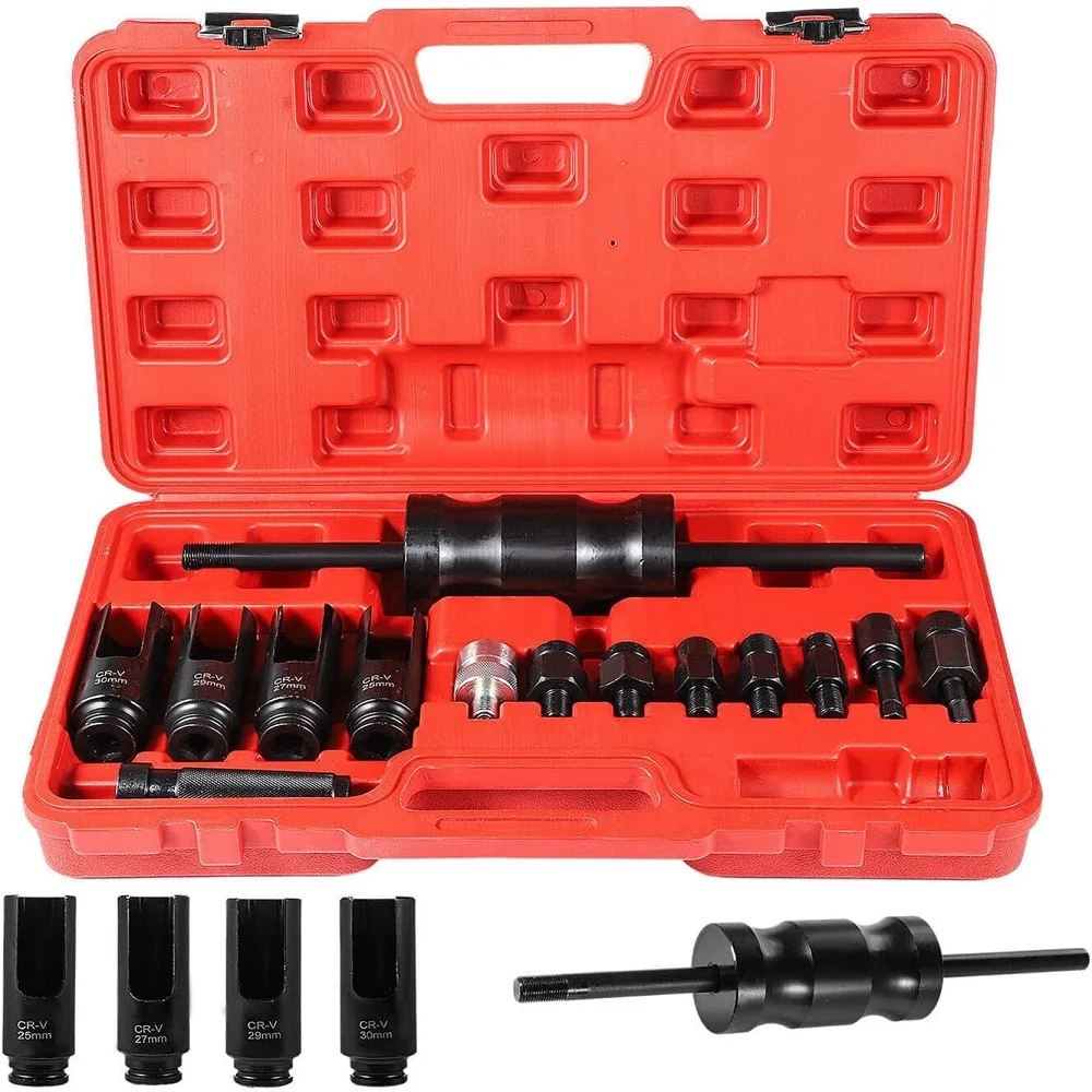 14Pc Diesel Injector Remover Tool Set Injection Puller Tool Bosch Delphi Siemens