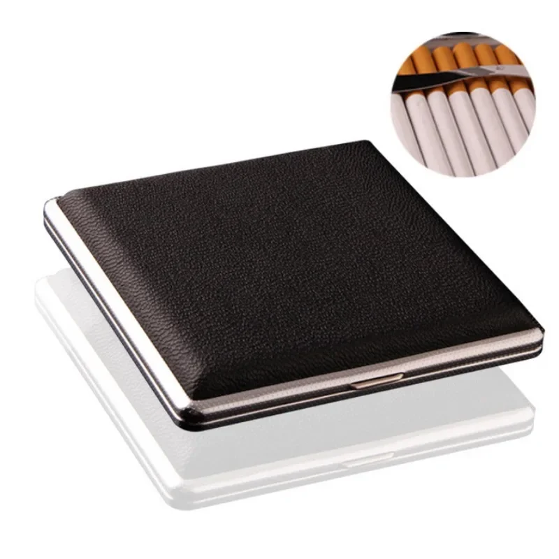 Leather Cigarette Case Pocket Pouch Holder Box For Cigar Hold 20 Cigarettes Storage Case Box Holder Pouch For Men Gift