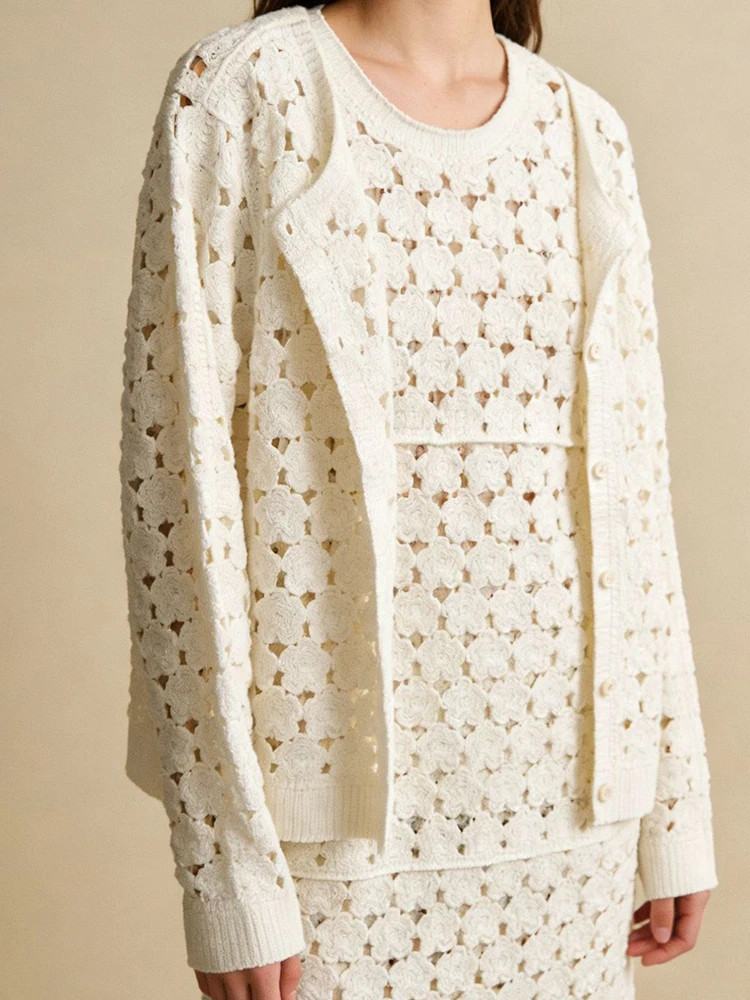 

Модные комплекты пляжных платьев и пальто с круглым вырезом, элегантные однотонные свободные женские комплекты для поездок на работу, темпераментные простые вечерние комплекты из двух предметов