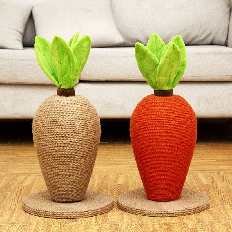 Manufacturer Wholesale Cute Carrot Shape Sisal Cat Scratcher Toys - view 2
