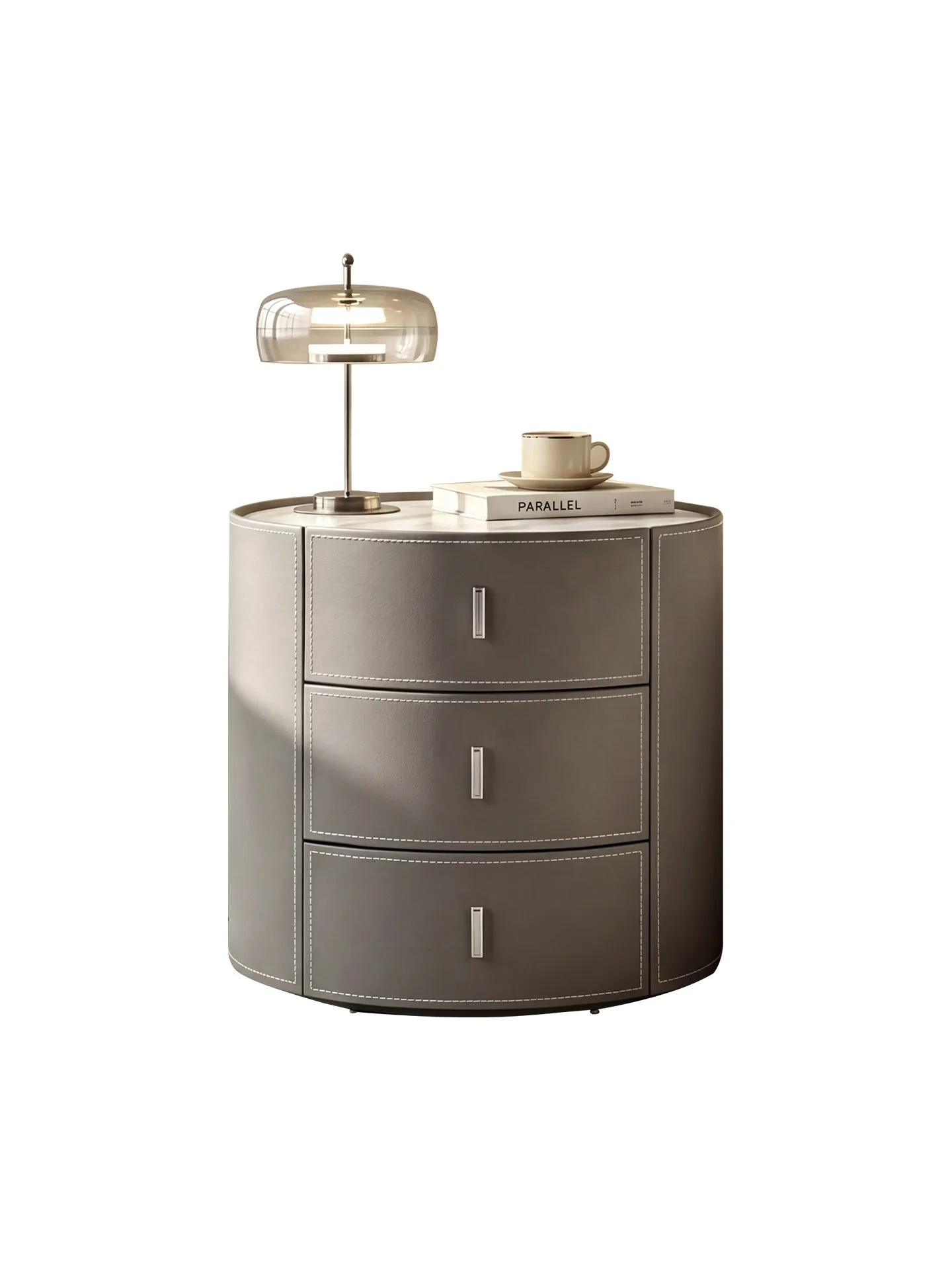 CX light luxury three-drawer full foreskin household bedroom storage bedside cabinet