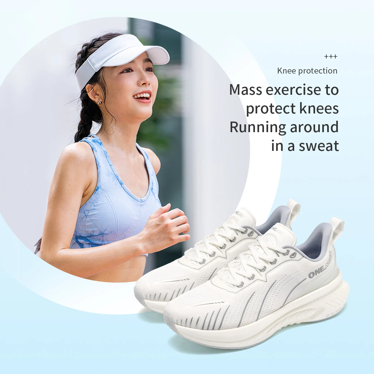 

2026Men's Shock-Absorbing Marathon Running Shoes Outdoor Large Size Breathable Lightweight Stable Supportive Sports Shoes ONEMIX