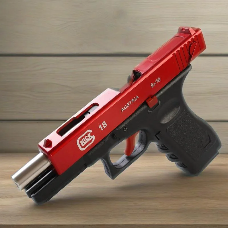 

The G18 Alloy Toy Fires Plastic Bullets with Great Power and A Long Range It Is The Best Toy Gun Gift for Children’s Birthdays