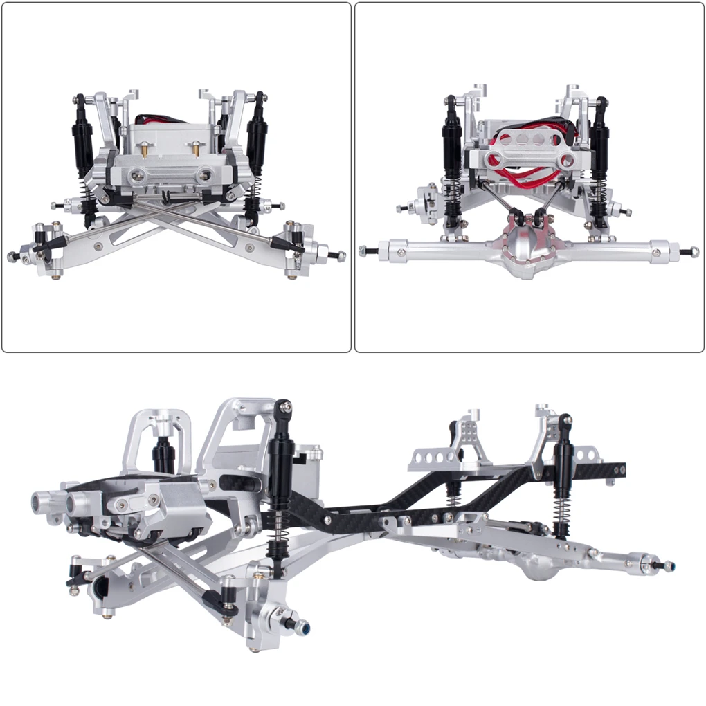 

Twin I-Beam 2WD Pre-Runner CNC Metal Chassis Kit for Axial SCX10 I II III Pro TRX4 Capra 1/10 RC Crawler Desert Truck Part