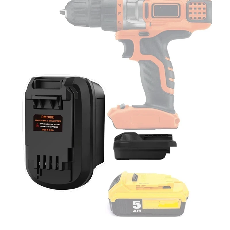 

NEW Portable Battery Adapter For DeWalt/Milwaukee 18V/20V Li-ion Battery to for Black and Decker 20V Cordless Power Tools Use