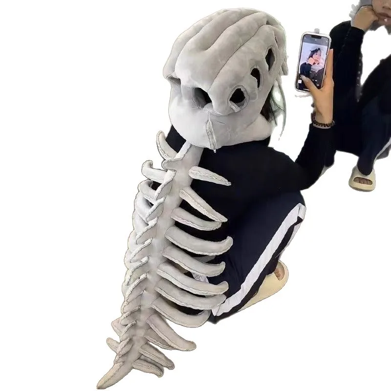 75/115cm Realistic Dinosaur Skeleton Costume Set Funny Headgear Cosply Dress Up Clothing Plush Toys Creative Gifts In Stock view 6