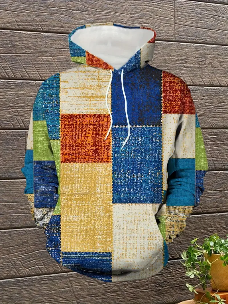 New Popular men\'s Fashion 3D Printed Hoodie Casual Pullover Kangaroo Pocket men\'s Fashion Long Sleeve Sports Hoodie Sweatshirt
