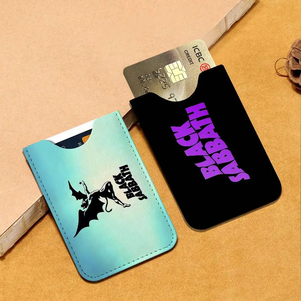 B-Black S-Sabbaths Band Leather Card Wallet Soft Lightweight Portable Credit ID Card Holder Daily Commute Card Case