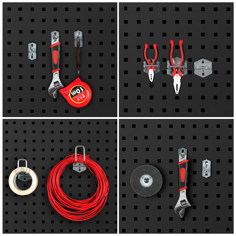 5 Piece Hardware Tool Hook Set Single Slope 100mm Double Slope 60mm 25x55mm U Shape 100mm Wire for Peg Board Shelving