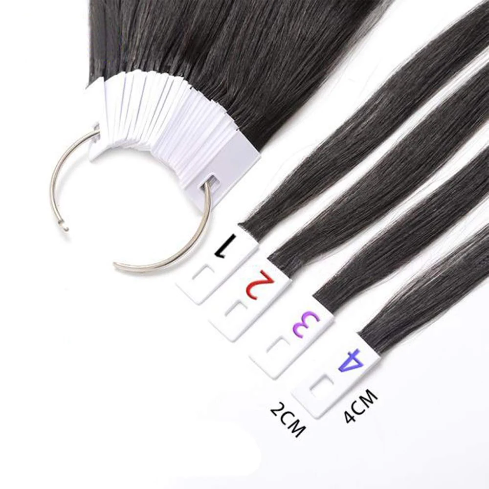 Anelli di colore dei capelli umani vergini al 100% 30 pz/set che testano i colori della moda per le estensioni dei capelli umani e il campione di tintura dei capelli del salone