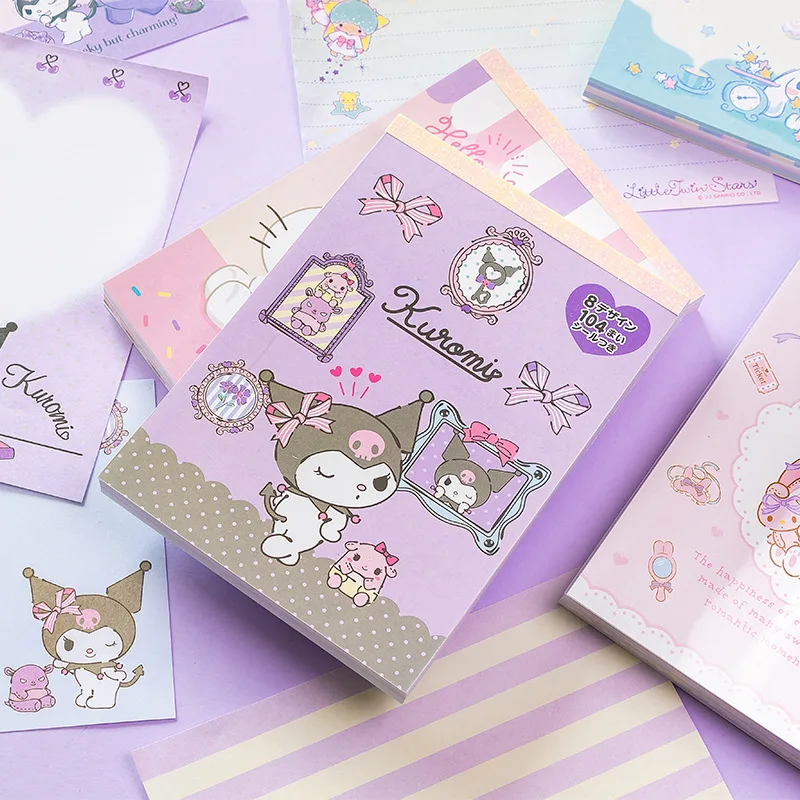 New Style Cute Cartoon Sanrio Cinnamoroll Kuromi Note Book Melody Note Memo Hand Account Decoration With Stickers Notepad Gift