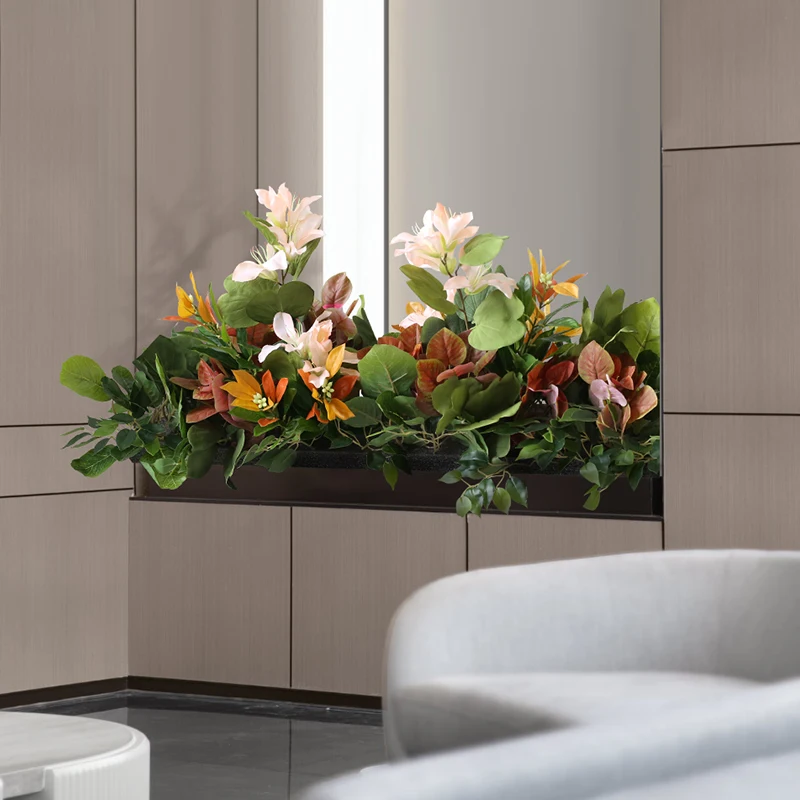 

Искусственное растение, цветочный желоб, бионическое зеленое растение, комнатная перегородка, декоративное украшение, реквизит для съемки, искусственная трава